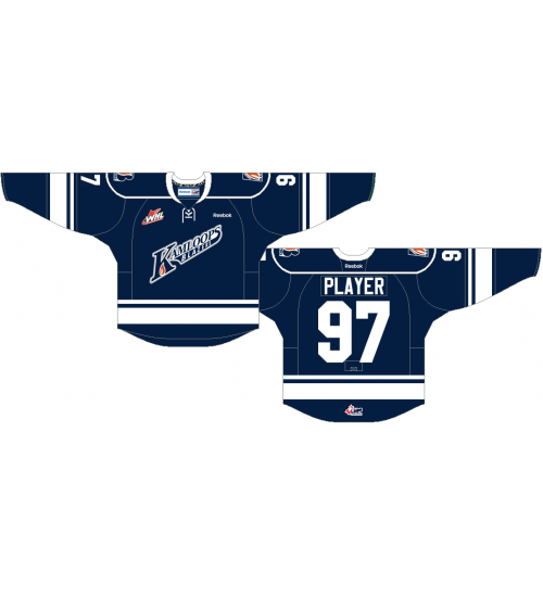 Custom WHL Kamloops Blazers 2013 15 Alternate Hockey Jersey Blue